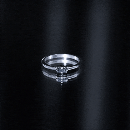 Baguette London Blue Topaz Solitaire Promise Ring