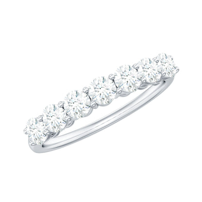 Natural Diamond Half Eternity Band Ring for Women