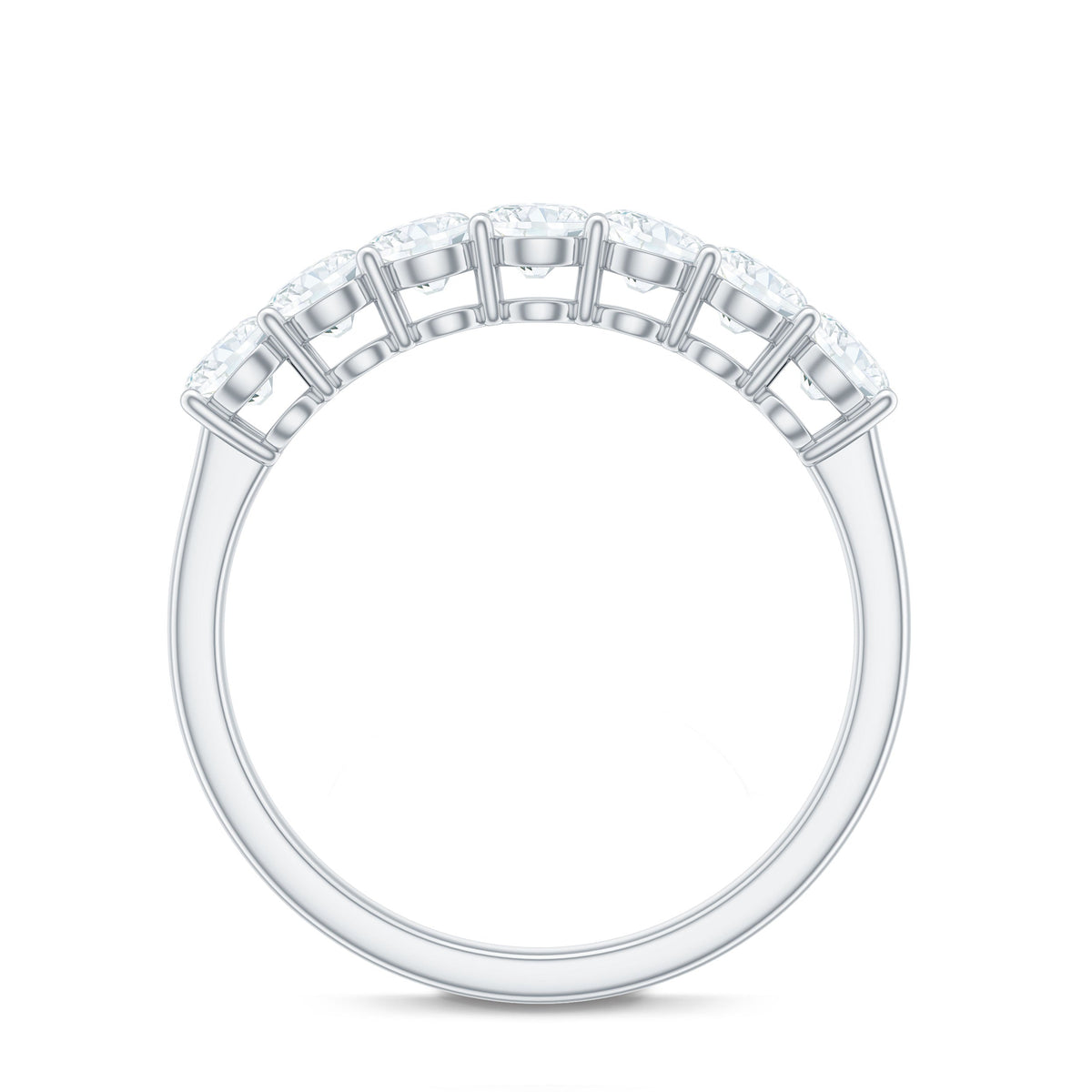 Natural Diamond Half Eternity Band Ring for Women