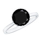 Lotus Basket Set Solitaire Black Onyx Engagement Ring for Women
