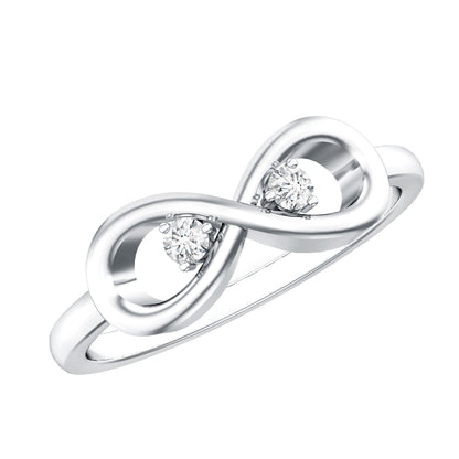 Certified Real Diamond Infinity Promise Ring for Women
