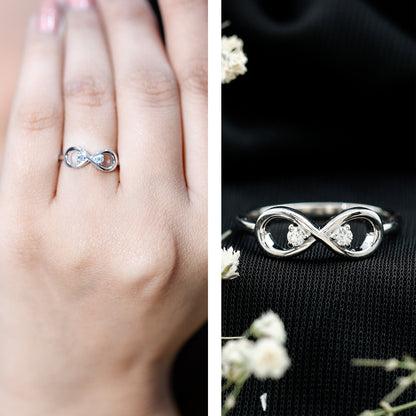 Certified Real Diamond Infinity Promise Ring for Women