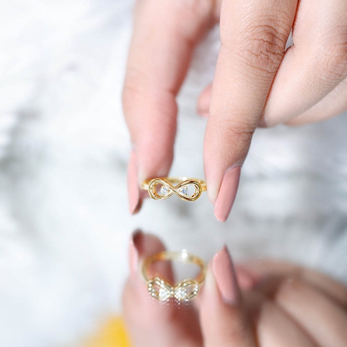 Certified Real Diamond Infinity Promise Ring for Women