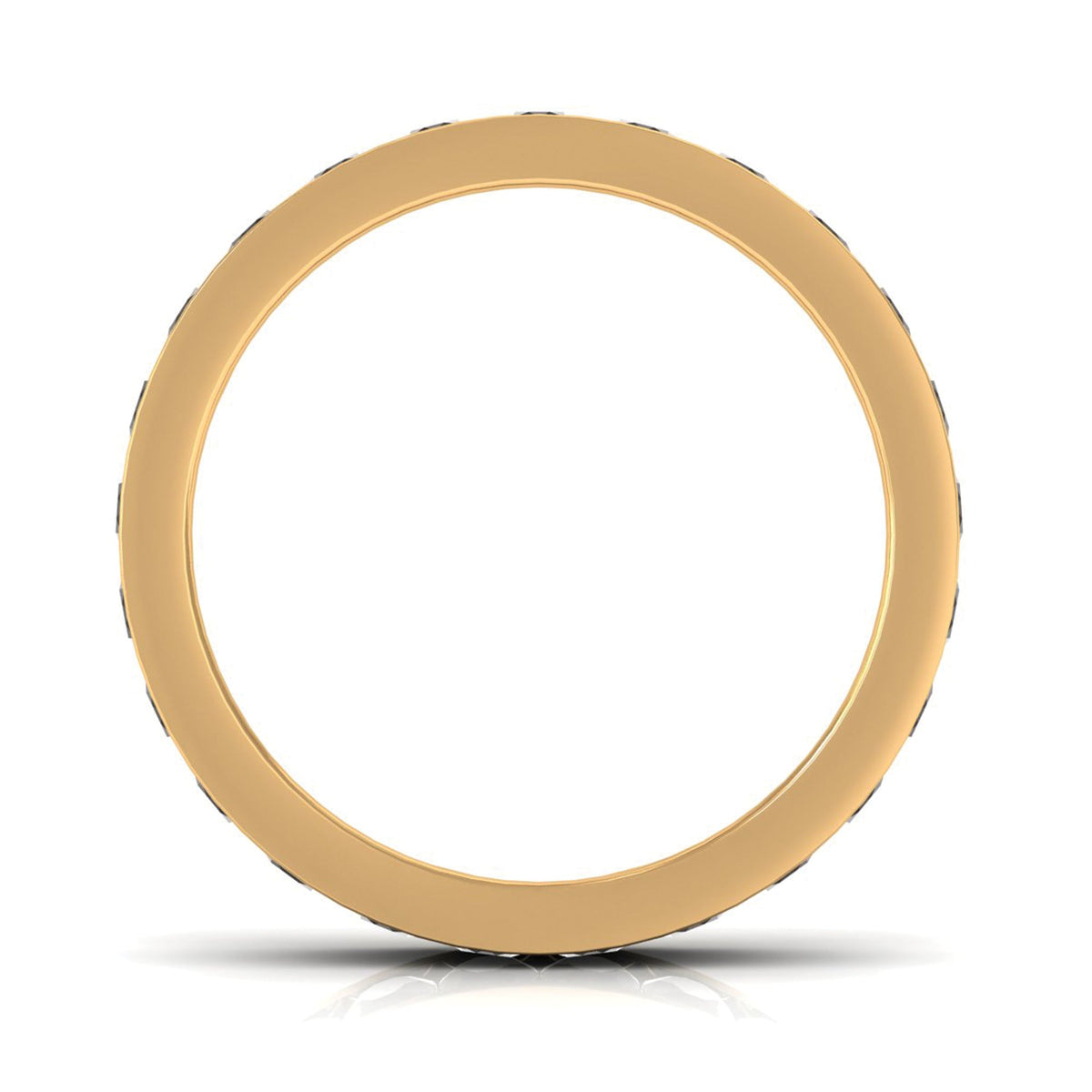 Round Cut Black Onyx Eternity Band in Channel Setting