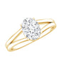 1 Carat Oval Moissanite Engagement Ring With Certificate