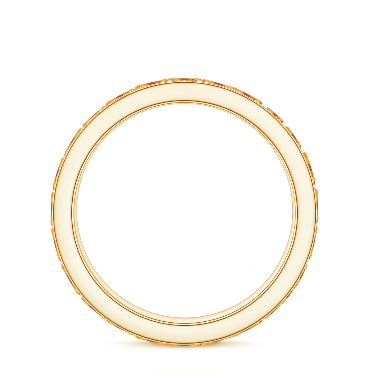 Natural Citrine Channel Set Eternity Ring for Anniversary