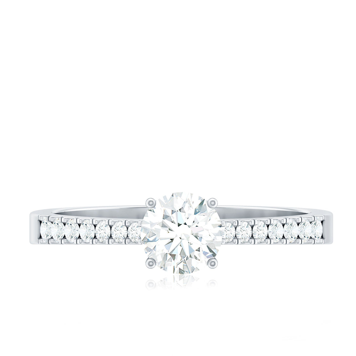Half Carat Moissanite Engagement Ring