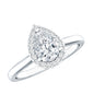 0.7 Carat Brilliant Cut Moissanite Teardrop Engagement Ring