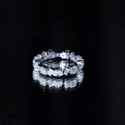 Certified Moissanite Designer Wedding Band Ring For Women