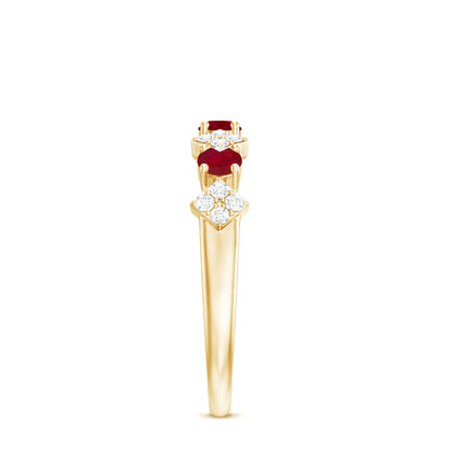 Real Ruby Diamond Half Eternity for Women
