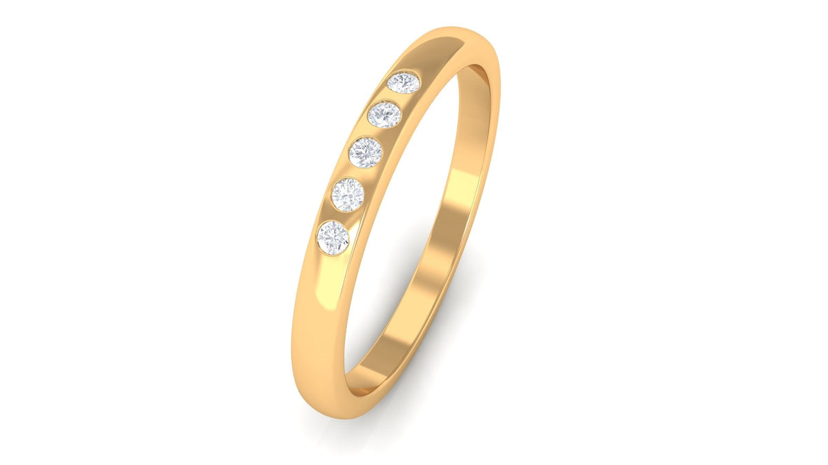 Minimal 5 Stone Diamond Ring for Promise