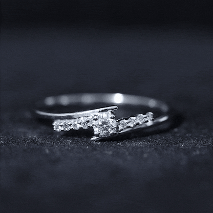 Diamond Promise Ring with Bypass Shank