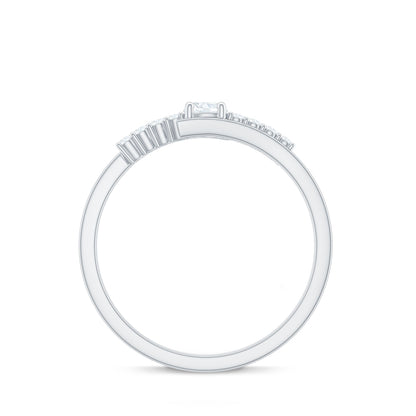 Diamond Promise Ring with Bypass Shank