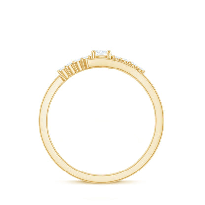 Diamond Promise Ring with Bypass Shank