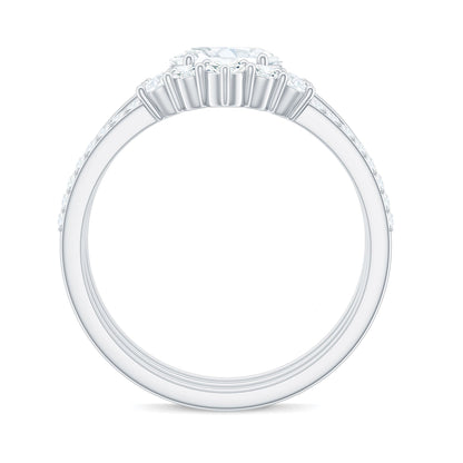 Brilliant Cut Moissanite Trio Wedding Ring Set with Certificate