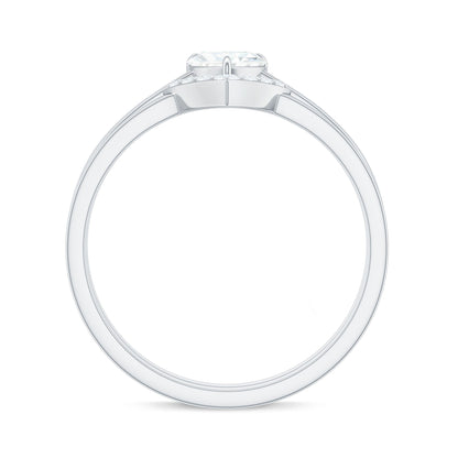Heart Shaped Moissanite Solitaire Wedding Ring Set for Women