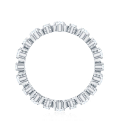 Oval Cut Moissanite Full Eternity Wedding Band