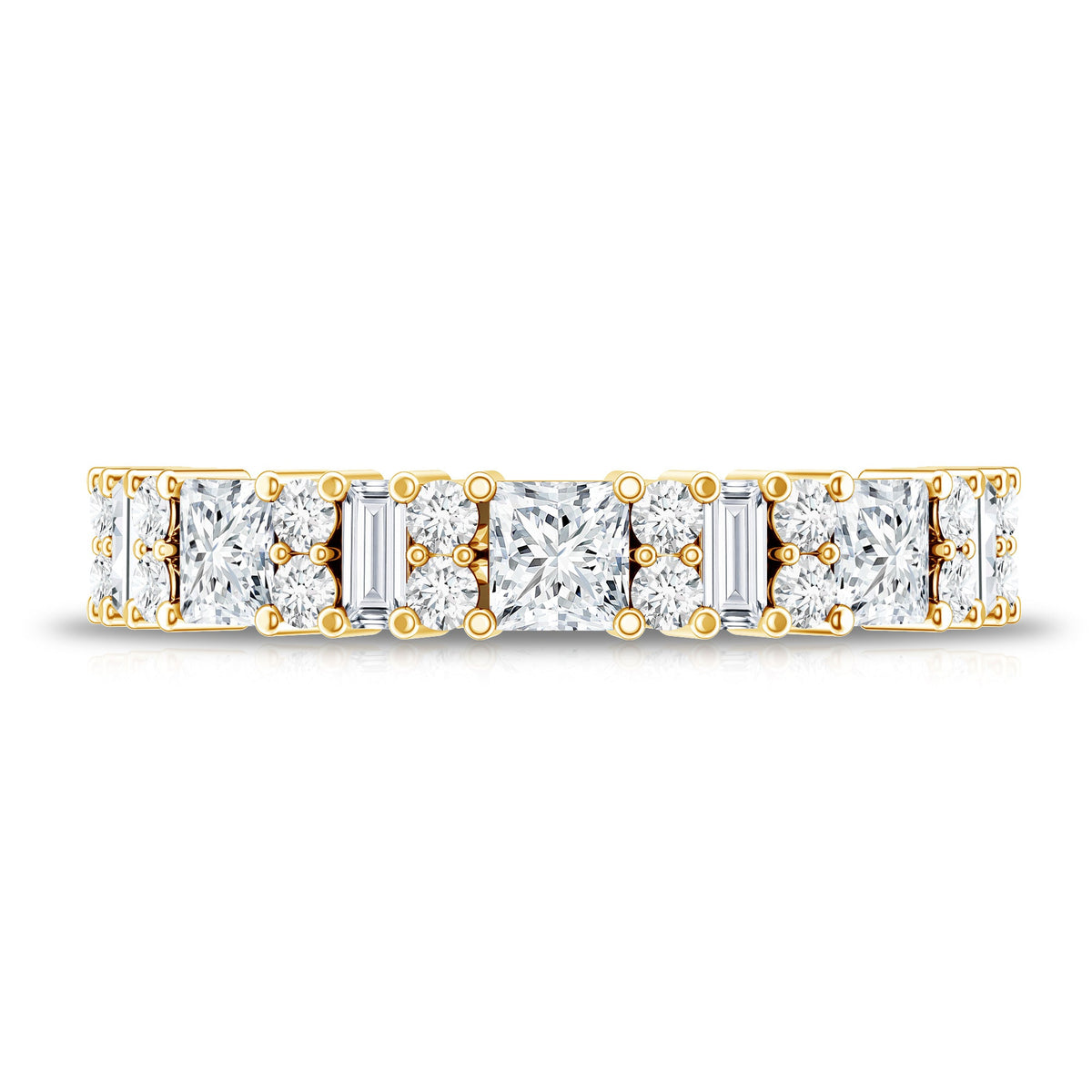 Certified Moissanite Half Eternity Wedding Band for Women