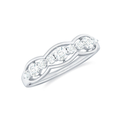 Certified Moissanite Wedding Anniversary Ring for Women