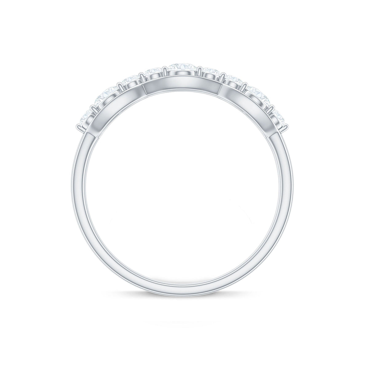 Certified Moissanite Wedding Anniversary Ring for Women