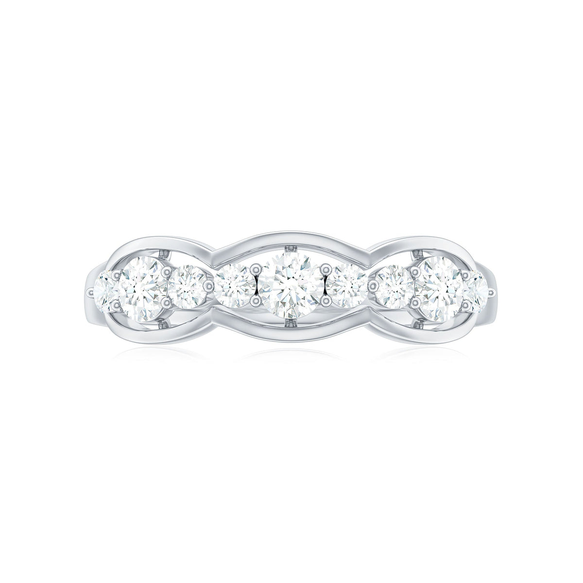 Certified Moissanite Wedding Anniversary Ring for Women