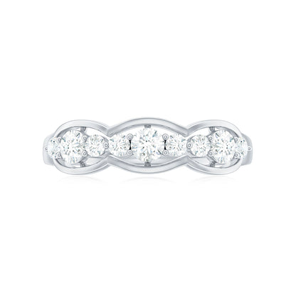 Certified Moissanite Wedding Anniversary Ring for Women