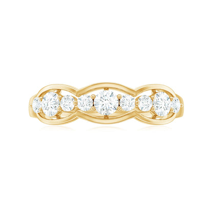 Certified Moissanite Wedding Anniversary Ring for Women