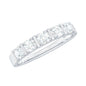 Round Cut Certified Moissanite Five Stone Anniversary Band for Men
