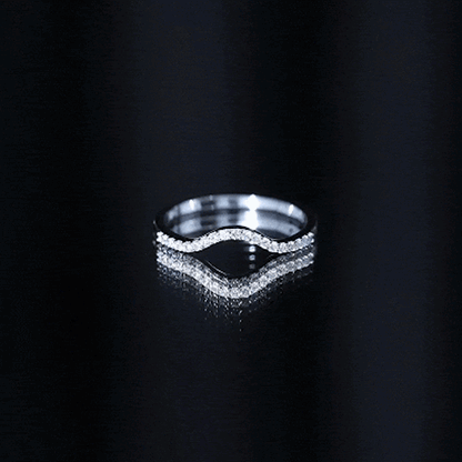 Real Diamond Curved Enhancer for Engagement Ring