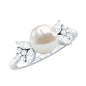 Nature Inspired 7.48 Carat Freshwater Pearl Engagement Ring with Diamond