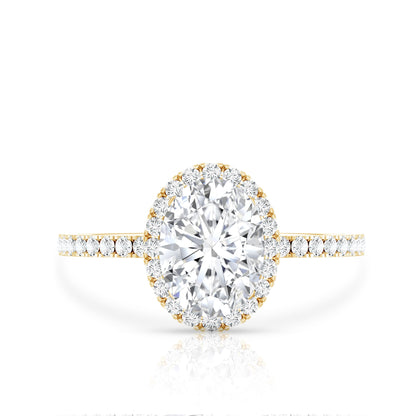 Brilliant Cut Moissanite Oblong Engagement Ring With Certificate