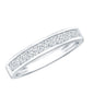 Princess Cut Moissanite Half Eternity Band in Channel Setting
