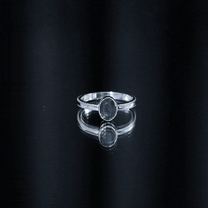 Oval Cut 0.9 Carat Black Opal Bezel Set Engagement Ring