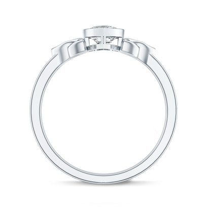 Heart Shape Lab Grown Diamond Solitaire Celtic Ring