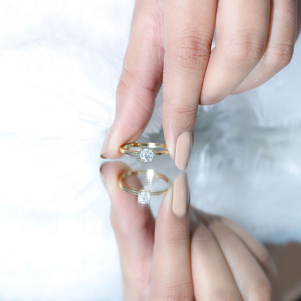 Brilliant Cut Lab Grown Diamond Solitaire Promise Ring