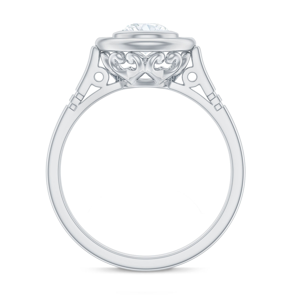 Vintage Inspired Lab Grown Diamond Solitaire Ring