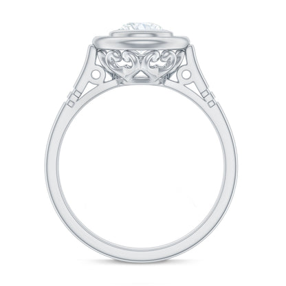 Vintage Inspired Lab Grown Diamond Solitaire Ring