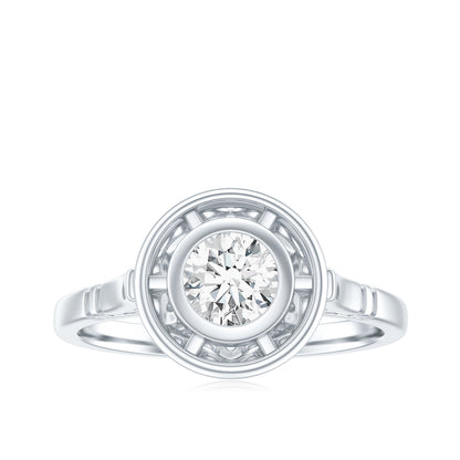 Vintage Inspired Lab Grown Diamond Solitaire Ring