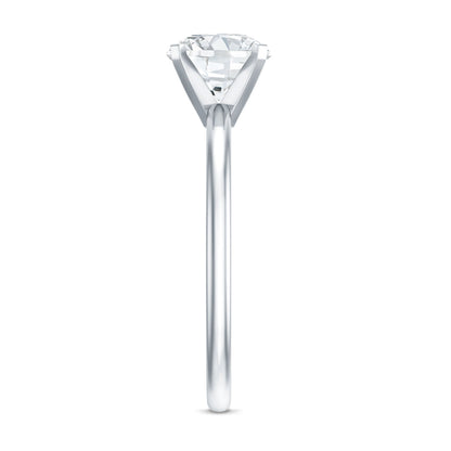 Peg Headset Solitaire Moissanite Ring for Women