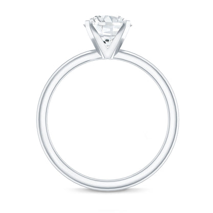 Peg Headset Solitaire Moissanite Ring for Women