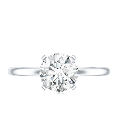 Peg Headset Solitaire Moissanite Ring for Women