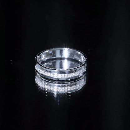 Certified Moissanite Classic Wedding Band Ring