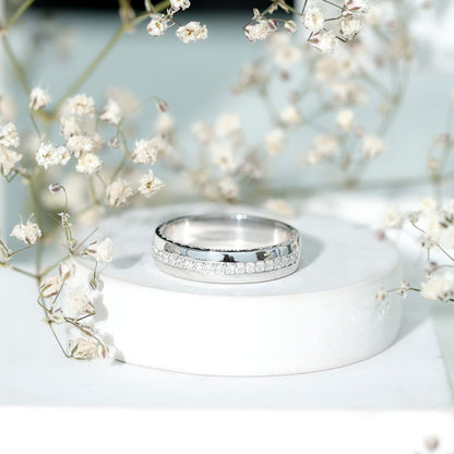 Certified Moissanite Classic Wedding Band Ring