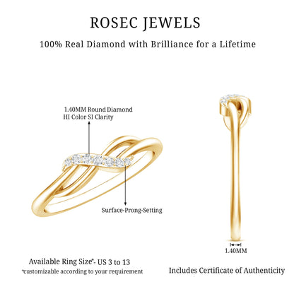 Certified Diamond Infinity Promise Ring For Her