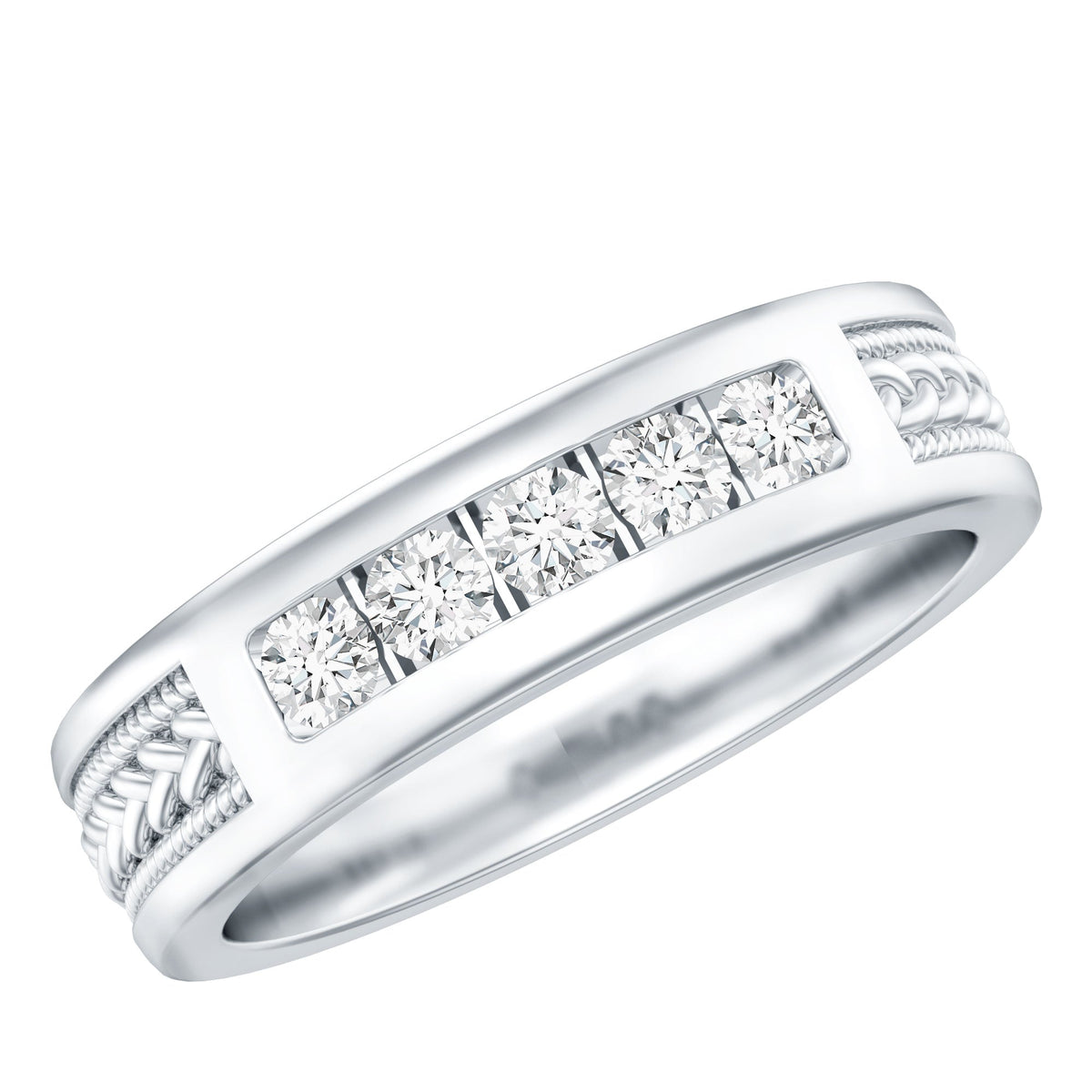 Lab Grown Diamond Mens Wedding Band Ring