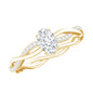 Oval Cut Moissanite Braided Engagement Ring