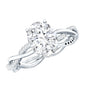 Moissanite Hidden Halo Engagement Ring with Infinity Shank