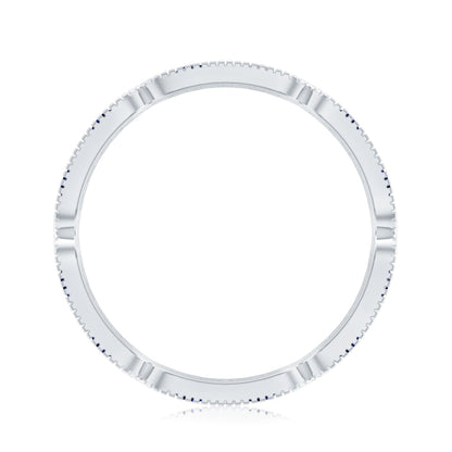 Certified Lab Grown Blue Sapphire Diamond Eternity Ring for Anniversary