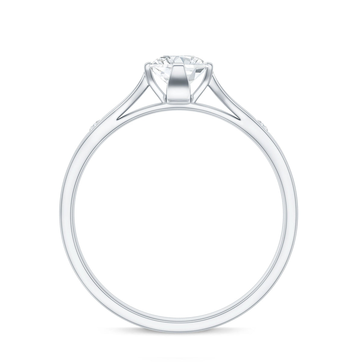 Floral Set Moissanite Solitaire Promise Ring for Her