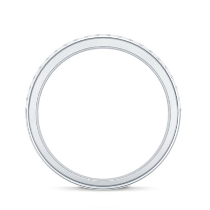 Certified Real Diamond Half Eternity Wedding Band